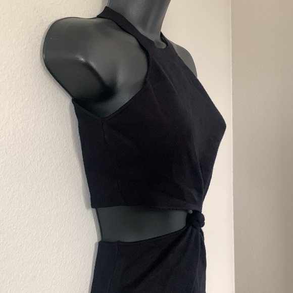 Princess Polly Savanna Black Twist Knot Front Cutout Side Mini Dress - Picture 6 of 13